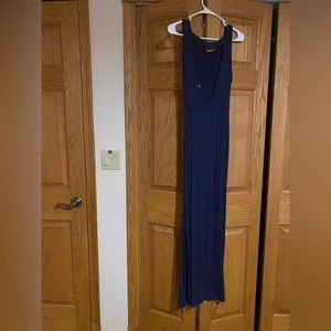 Long dark blue maxi dress